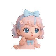 [LINEスタンプ] ユメカワちゃん動く 