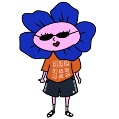 [LINEスタンプ] おしゃれフラワーガールヴィヴィ
