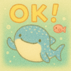 [LINEスタンプ] ほっこりジンベイザメ