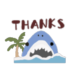 [LINEスタンプ] 動く シャーク 夏 サーフ