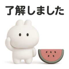 [LINEスタンプ] 3Dうさぎのきもち。〜夏の思い出〜
