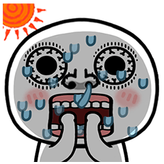 [LINEスタンプ] 鼻の大きな丸い奴の夏