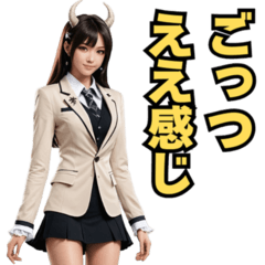 [LINEスタンプ] 仮装女子_鬼ドル（とてもいい感じ編）