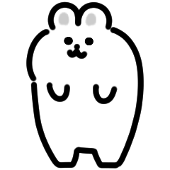 [LINEスタンプ] 白ウサギの動くスタンプ