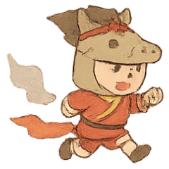 [LINEスタンプ] 紙馬少年の霊祭ダッシュ