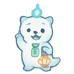 [LINEスタンプ] 幽霊ラッコの灯籠流し