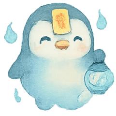 [LINEスタンプ] 幽霊ペンギン灯籠散歩