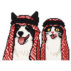 [LINEスタンプ] Dolly＆JOJOのドット絵日常スタンプ 