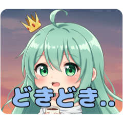[LINEスタンプ] どきどきしてるみなみちゃんスタンプ