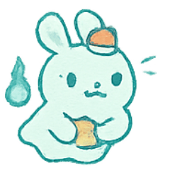 [LINEスタンプ] おばけうさぎ 提灯パレード