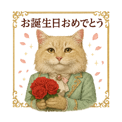 [LINEスタンプ] 貴族猫の褒めるスタンプ(長く使える)