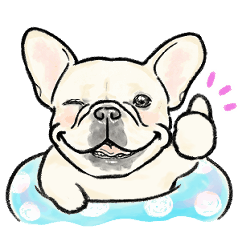 [LINEスタンプ] 【動く】夏に使えるフレンチブルドッグ2