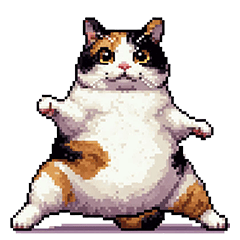 [LINEスタンプ] 無言で伝える太っちょ三毛猫
