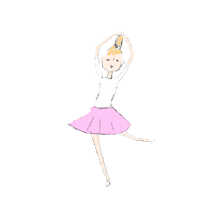 [LINEスタンプ] おどる女の子
