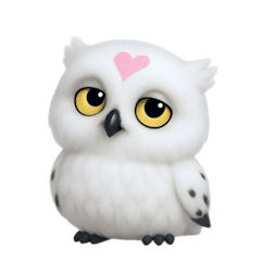 [LINEスタンプ] 白い魔法のフクロウ (NT)
