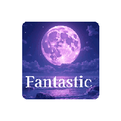 [LINEスタンプ] 月と海.Moon and sea.癒し.Healing