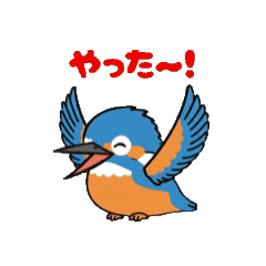 [LINEスタンプ] カワセミン（動く挨拶 ①） 