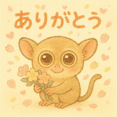 [LINEスタンプ] ほっこりメガネザル