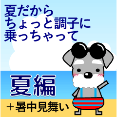 [LINEスタンプ] 優しい大人の気づかいシュナウザー 夏編