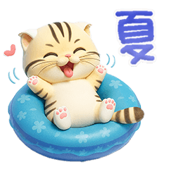 [LINEスタンプ] ねこちぃず♡夏スタンプ