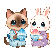 [LINEスタンプ] 夏祭りポニャン＆ぽしゅ♡ゆるかわスタンプ fetchpriority=high