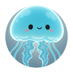 [LINEスタンプ] 青いクラゲリスなどプレミアムカプセルトイ