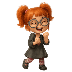 [LINEスタンプ] [アレンジ用]しましまソックスの女の子