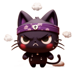 [LINEスタンプ] ニニナ猫はいつも内心ドラマ中