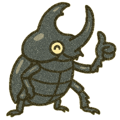 [LINEスタンプ] [アレンジ用]夏の虫カマキリカブトムシセミ