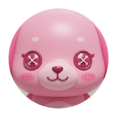 [LINEスタンプ] わんわんピンクカプセルトイ