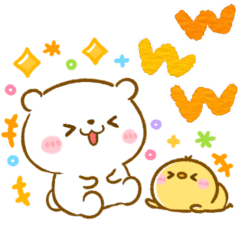 [LINEスタンプ] しろくま♡ぴよこの気持ち伝わるスタンプ