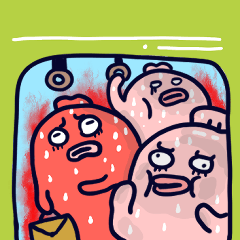 [LINEスタンプ] ソーセージ君vol.10暑すぎて働く気ゼロ！