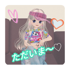 [LINEスタンプ] 胡桃ちゃんの日常