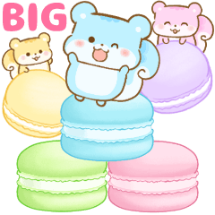 [LINEスタンプ] リスたちとBIGなカラフルスイーツ