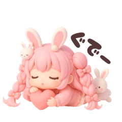 [LINEスタンプ] うさ耳ピンクちゃん♡うさうさデイズ