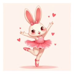 [LINEスタンプ] 可愛いバレリーナウサギ