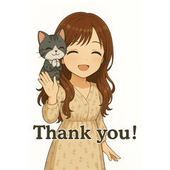 [LINEスタンプ] リサと灰色の猫