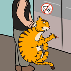 [LINEスタンプ] 虎です - 09 (食いしん坊)