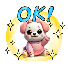 [LINEスタンプ] 子犬たち③あいさつ
