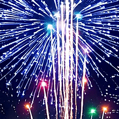 [LINEスタンプ] 背景に花火が打ち上がる✨納涼花火セット2