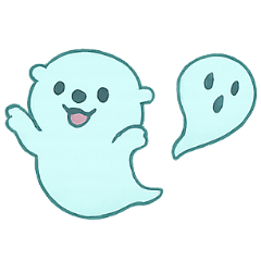 [LINEスタンプ] 幽霊水獺 月門パレード