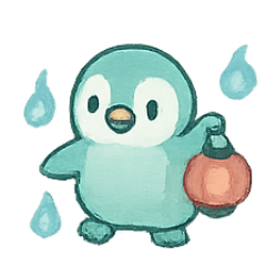 [LINEスタンプ] おばけペンギン 提灯パレード