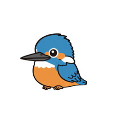 [LINEスタンプ] カワセミン（挨拶 文字無し①）
