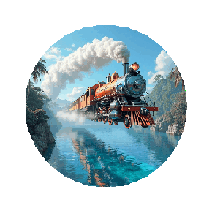 [LINEスタンプ] 電車と新幹線と汽車と海.Train and sea