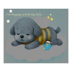 [LINEスタンプ] はいいろのわんちゃん 