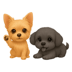 [LINEスタンプ] かわいい犬 もこ＆さらの日常スタンプ