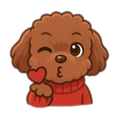 [LINEスタンプ] トイプードル表情豊か8種