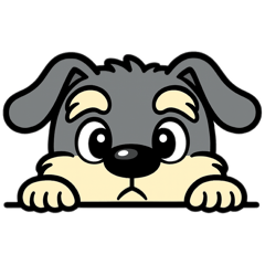 [LINEスタンプ] シュナウザーの日常.でか顔ver.
