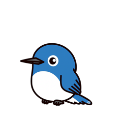 [LINEスタンプ] オオルリン（挨拶 文字無し①）