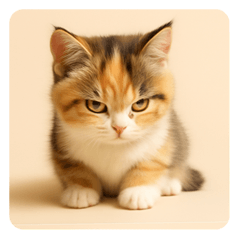 [LINEスタンプ] こねこのつぶやき、リアル三毛猫編